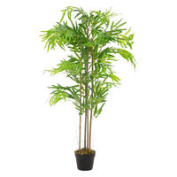 KUNSTPFLANZE Bambus - Anthrazit/Grün, Holz/Kunststoff (120cm) - ML-DESIGN