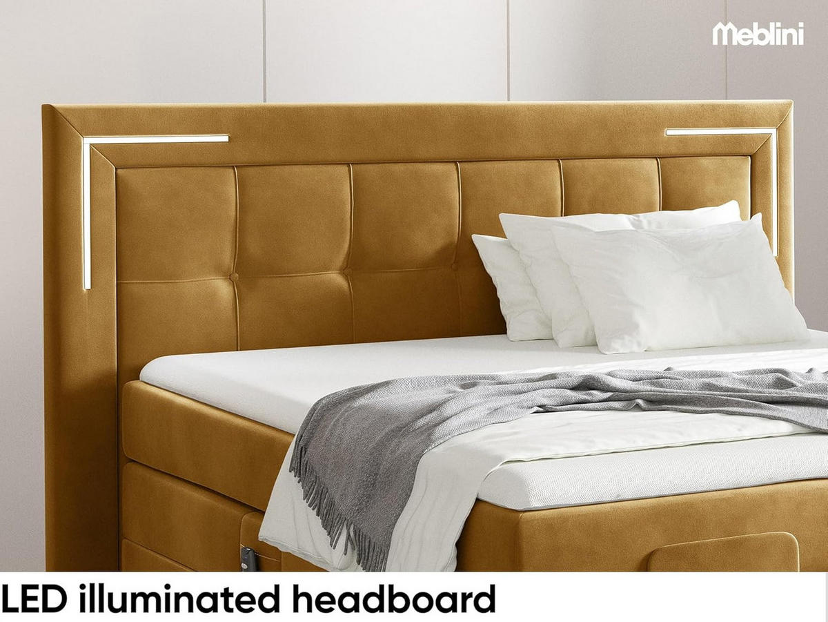 BOXSPRINGBETT TARENTE - Dunkelbraun, Holzwerkstoff (140/200cm) - Meblini