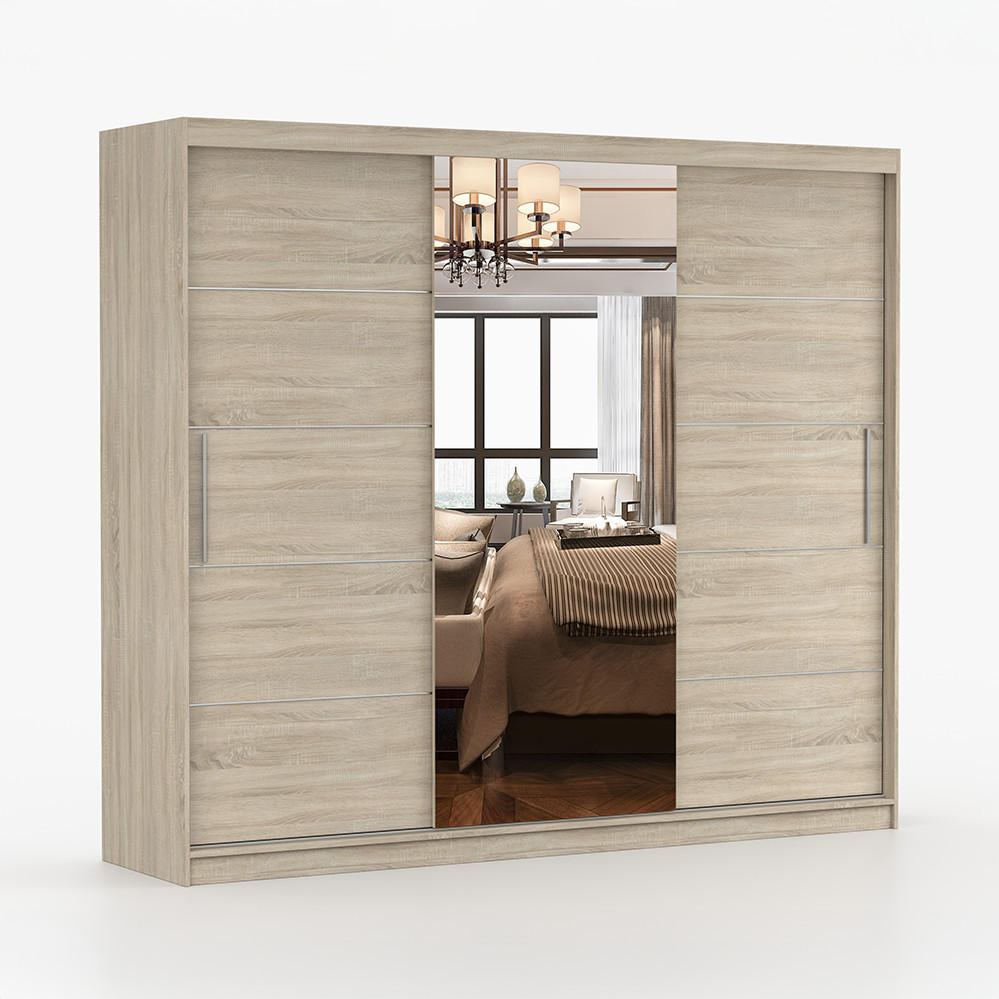 imoebel24 Kleiderschrank Sonoma Eiche 233x218x61 cm