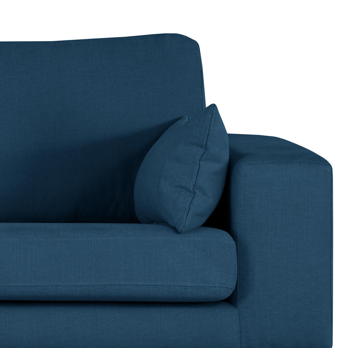 3-SITZER SOFA - Blau/Buchefarben, Buchenholz/Textil (237/81/88cm) - home24