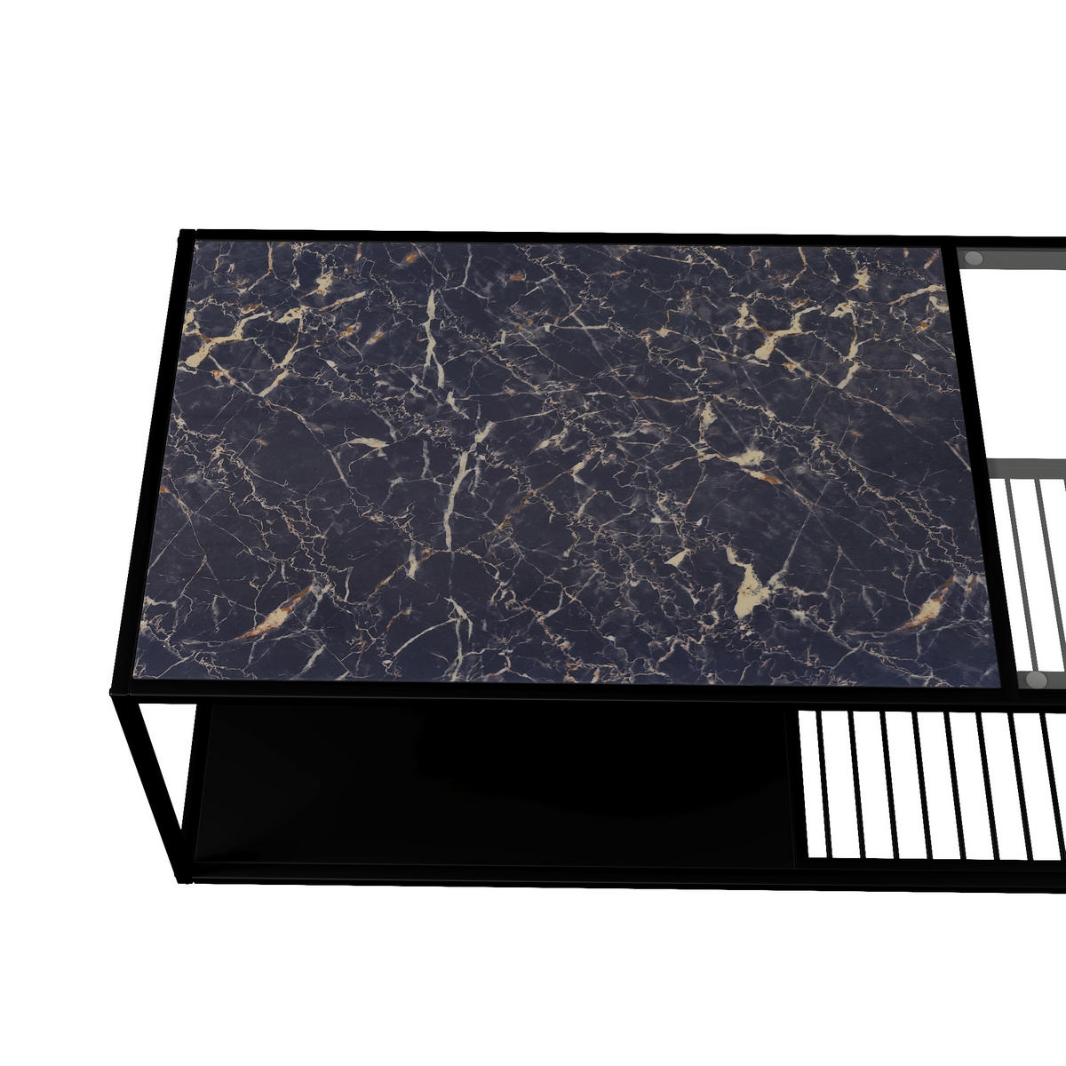 COUCHTISCH Black 110/48/35 cm - Schwarz, Glas (110/48/35cm) - Urban Meuble