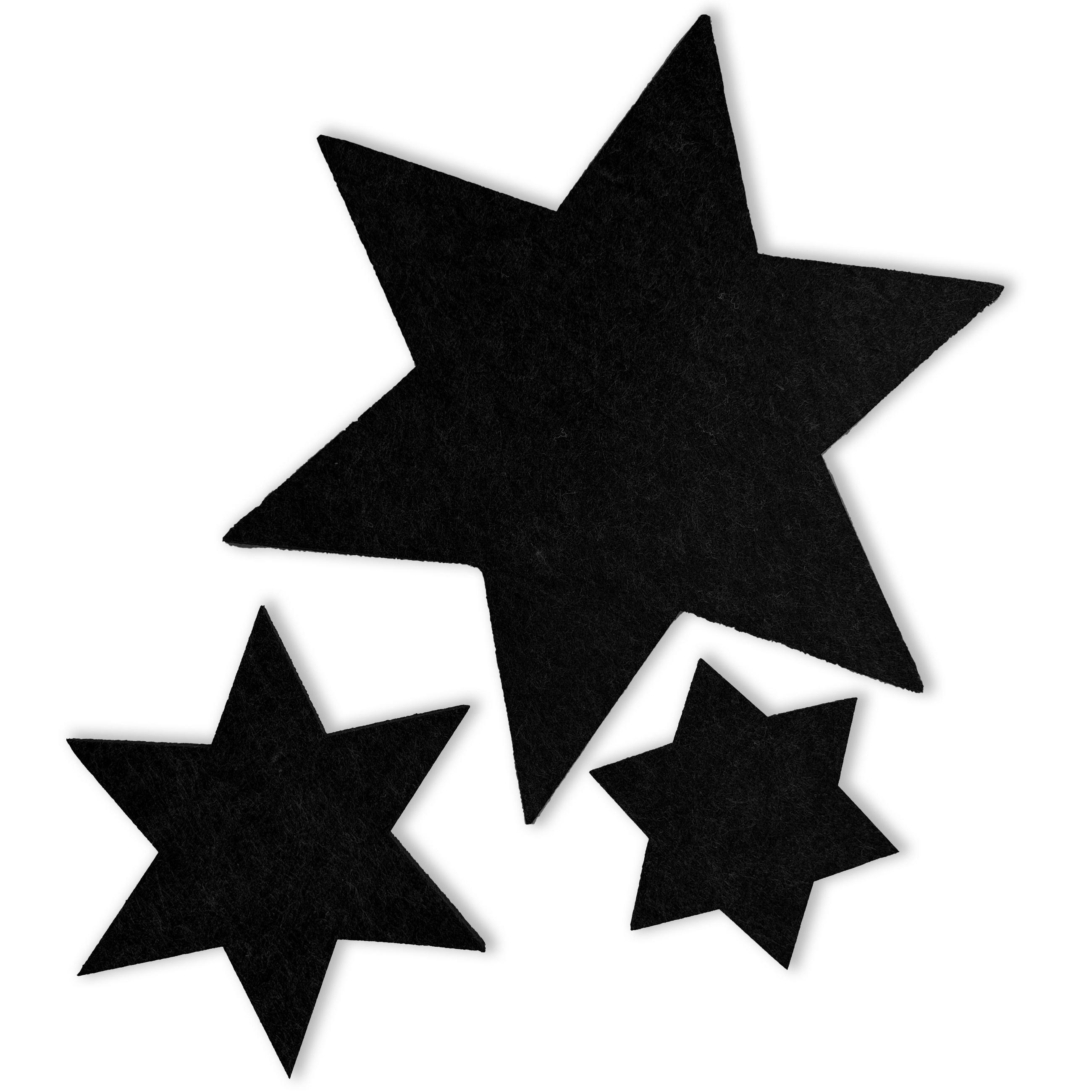 UNTERSETZER WEINACHTSSTERN 3er Set - Schwarz, Textil (29/29cm) - Miqio Design