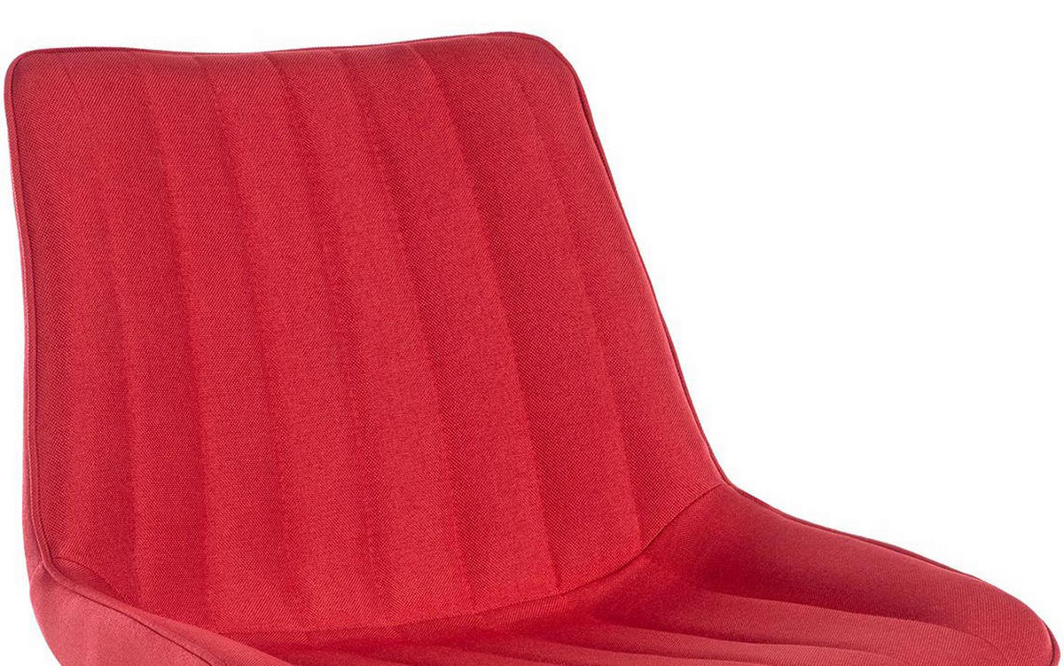 BARHOCKER Tolor Stoff schwarz rot - Rot/Schwarz, Textil/Metall (49.5/112/50cm) - TPFLiving