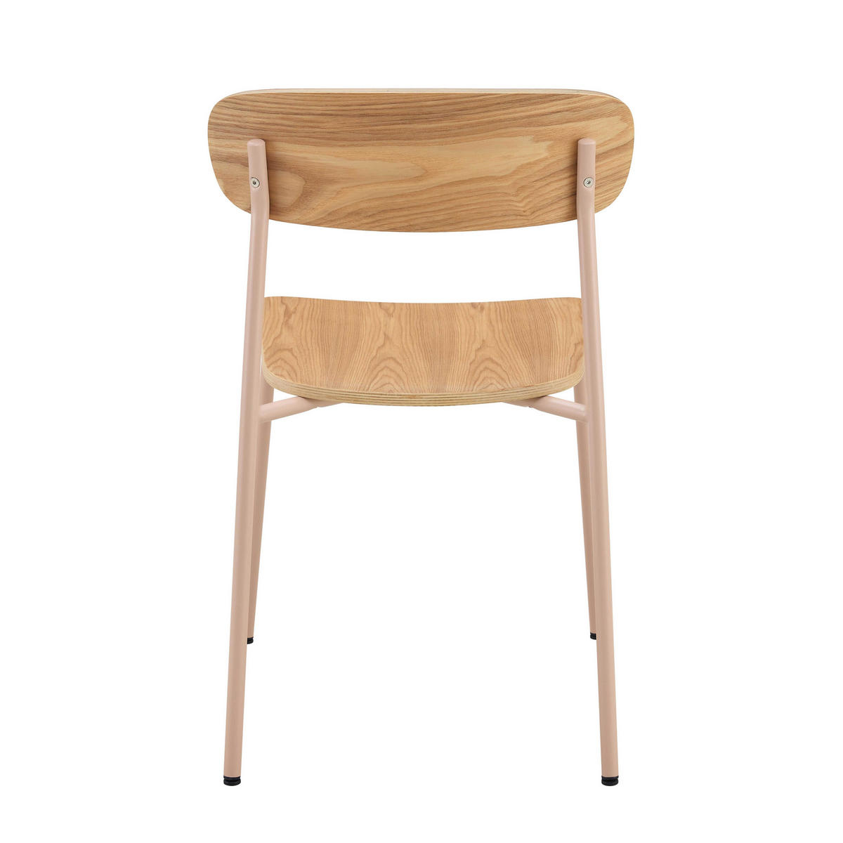 STUHL 2-tlg., Rosa - Pink, Holz/Metall (52/78/46cm) - Oviala