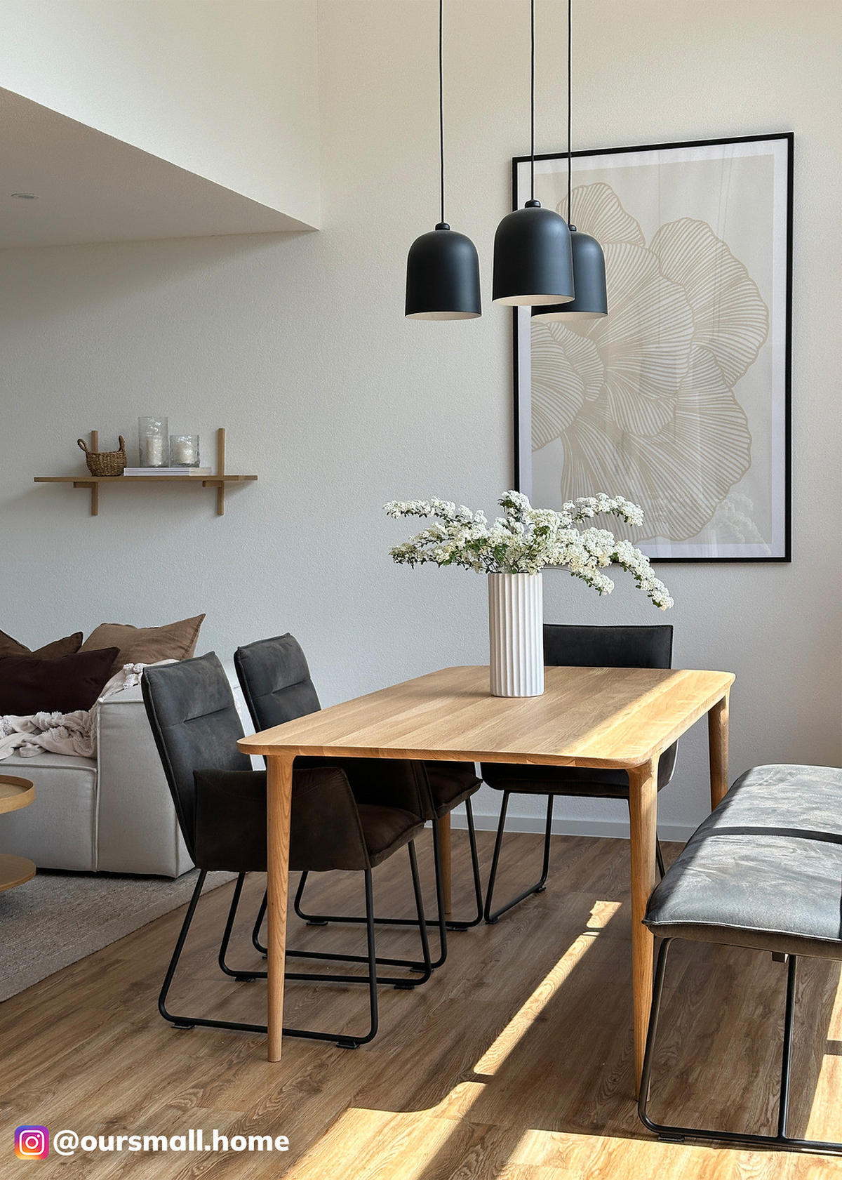 ESSTISCH - Eiche massiv - Eichefarben, Holz (90/180/75cm) - home24