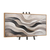 GEMÄLDE Sandwellen Schattenfugenrahmen Eichefarben 160x80 cm - Eichefarben, Holz (160/80cm) - YS-art gallery