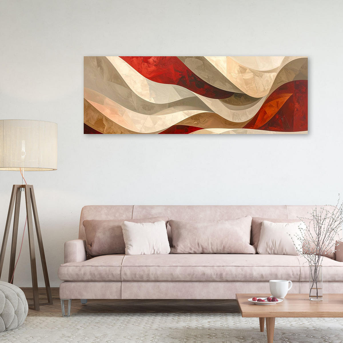 LEINWANDBILD 3D und geometrisch 90x30cm - Multicolor, Textil (90/30cm) - Feeby