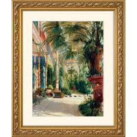 BILD gerahmt 53x63 cm Carl Blechen "Das Innere des Palmenhauses" - Gelb, Holz (53/63cm) - artissimo