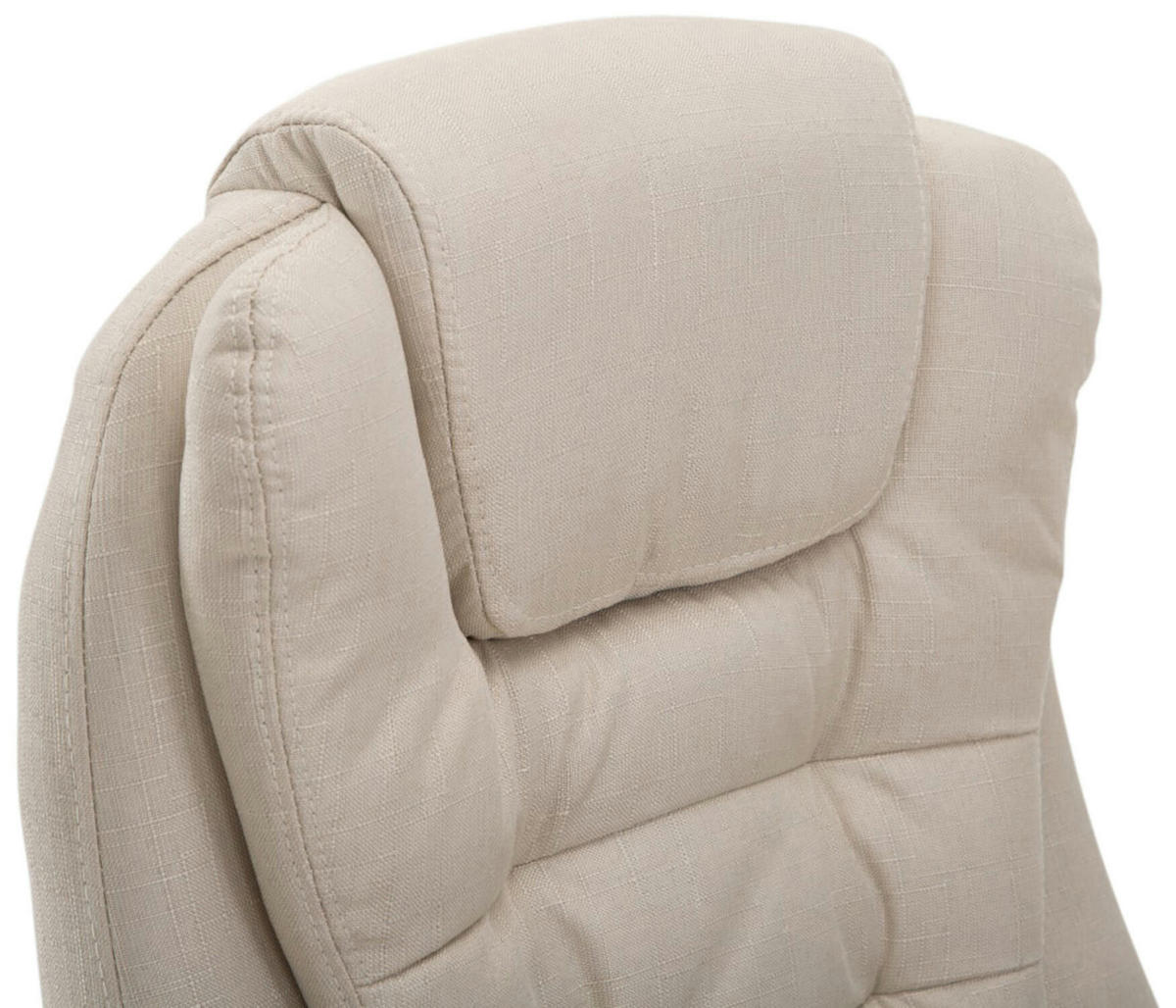 BÜROSTUHL Toronto, Stoff Creme - Creme, Textil/Metall (69/123/78cm) - TPFLiving