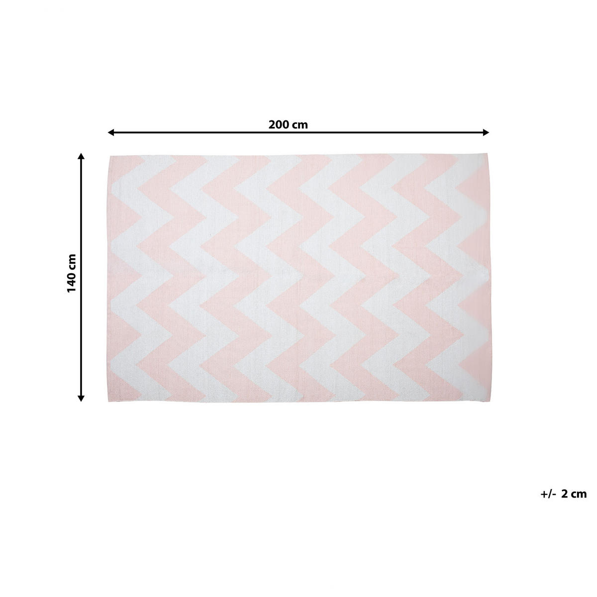 KURZFLOR-OUTDOOR-TEPPICH Konarli 200/140 cm - Pink, Kunststoff (140/200cm) - Beliani