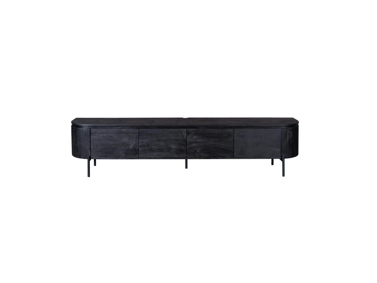 LOWBOARD Magnificent Mangoholz 240 cm / 35 cm Schwarz - Schwarz, Holz (240/30/35cm) - Villa Möbel