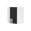 ECKHÄNGESCHRANK Fame-Line Anthrazit Hochglanz 57 cm - Schwarz Hochglanz/Anthrazit, Holzwerkstoff (57/72/34.1cm) - Vicco