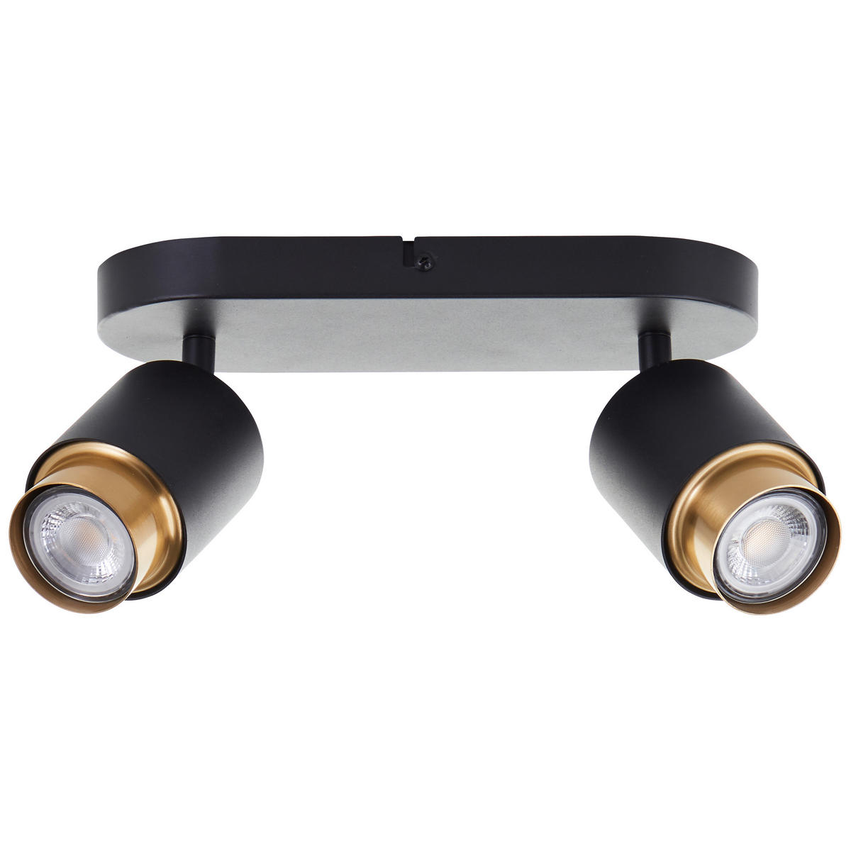 LED SPOT Covelo Sand Schwarz/matt gold 10/34,8/15,6 cm - Multicolor, Kunststoff (5cm) - Brilliant