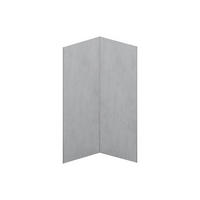 WANDPANEELE für Dusche - 90 cm x 90 cm - Plastik, Metall - Grau - ARFINO - Grau, Kunststoff/Metall (90/210/90cm) - Vente-Unique