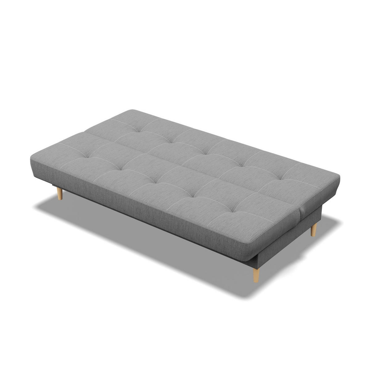 SOFA 3-SITZER MIT SCHLAFFUNKTION AVENTO Hellgrau - Hellgrau, Textil (93/96/200cm) - Mebligo