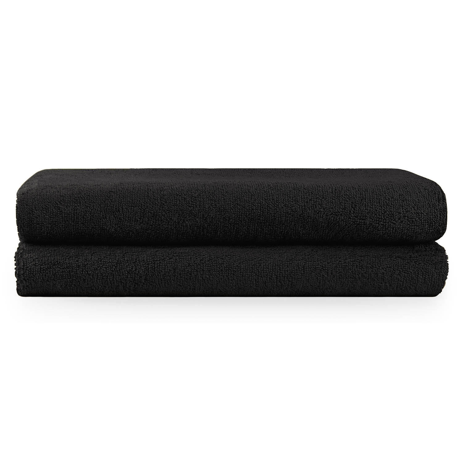 BADETUCH 2er-Set, 2x Badetuch 70/140 cm, Schwarz - Schwarz, Textil (70/140cm) - Blumtal