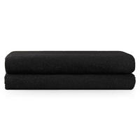 BADETUCH 2er-Set, 2x Badetuch 70/140 cm, Schwarz - Schwarz, Textil (70/140cm) - Blumtal