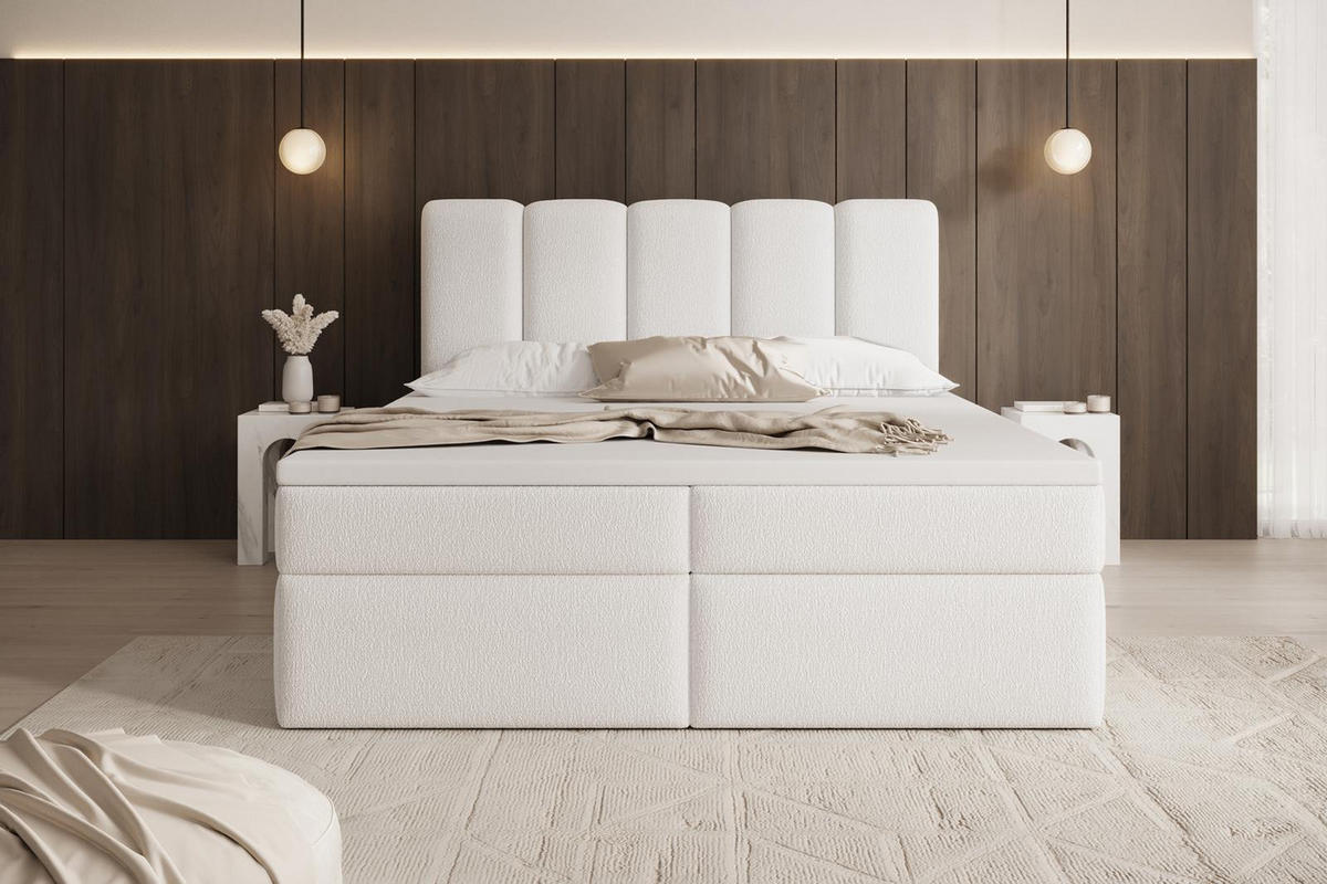 BOXBETT 200x200 Weiß BELLO topper - Weiß, Holzwerkstoff (200/200cm) - Compleo24