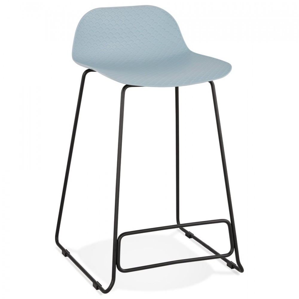 BARHOCKER Blau 49x85x53cm - Blau/Schwarz, Kunststoff/Metall (49/85/53cm) - AlterEgo