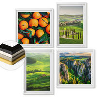 WANDBILDER 4er-Set - 50x50 cm & 40x60 cm Weißer Rahmen - Italienische Landschaft Orangen Natur - Weiß, Kunststoff (50/50cm) - ArtPrintCave