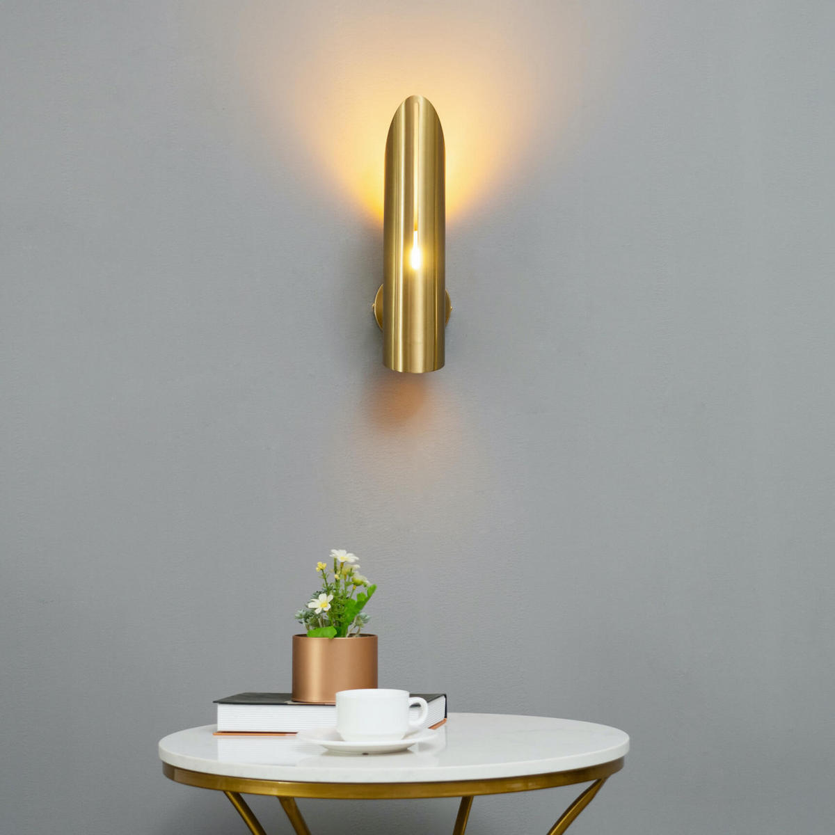 WANDLEUCHTE Tingo, Gold / Messing, 35cm - Goldfarben, Metall (8/35/11cm) - KOSILUM