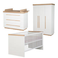 BABYZIMMER Lumo 3-teilig - Weiß, Holz (1/1/1cm) - Roba