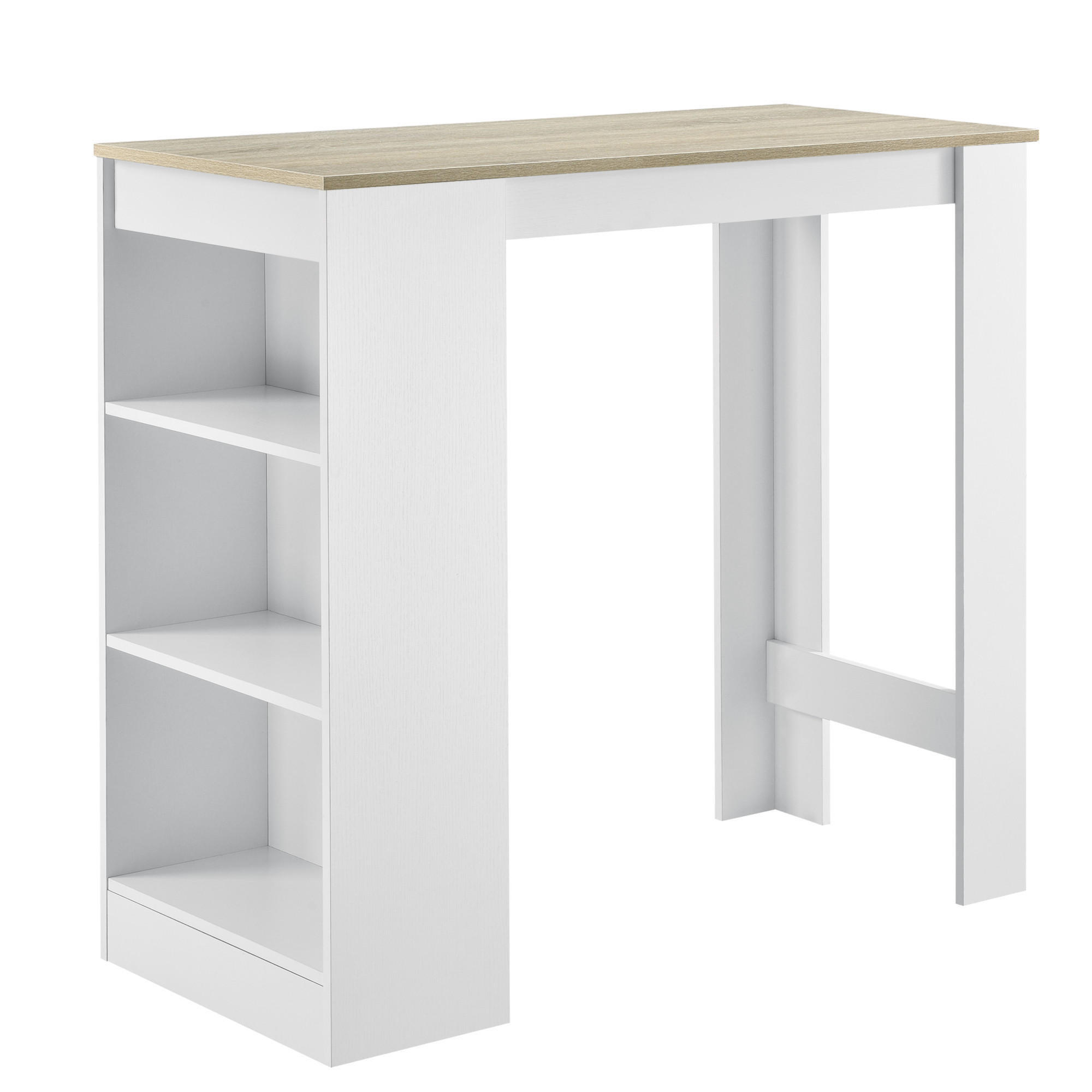 BARTISCH Kouvala - Beige, Holzwerkstoff (110/103/50cm) - [en.casa]