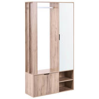 ŠATNÍ SKŘÍŇ Světle hnědá Quesnel - hnědá/světle hnědá, kompozitní dřevo (100/190/35cm) - Beliani