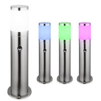 LED STEHLAMPE Edelstahl Silber - Silberfarben, Metall (50/14/50cm) - Globo Lighting