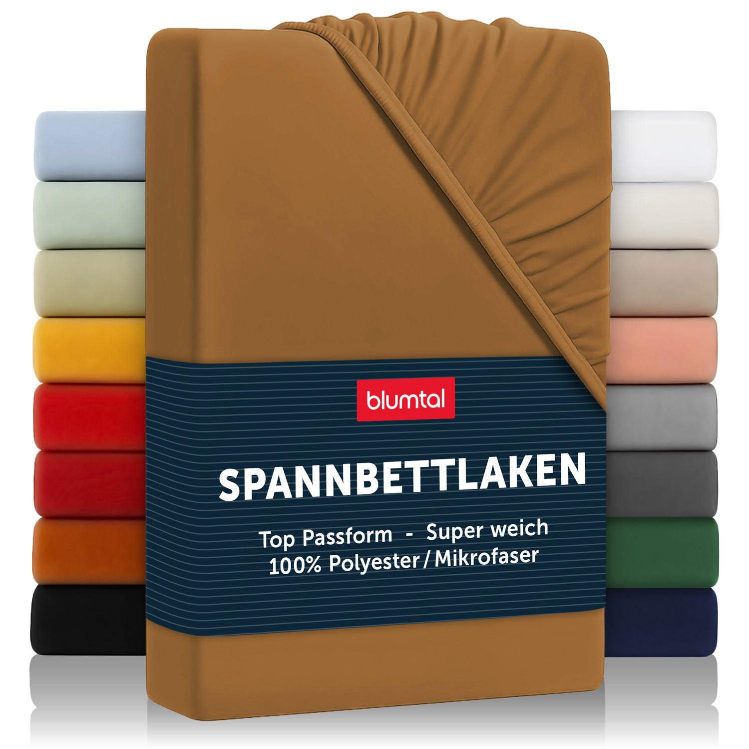 SPANNBETTLAKEN 105/190/30 cm Braun - Braun, Textil (105/190cm) - Blumtal