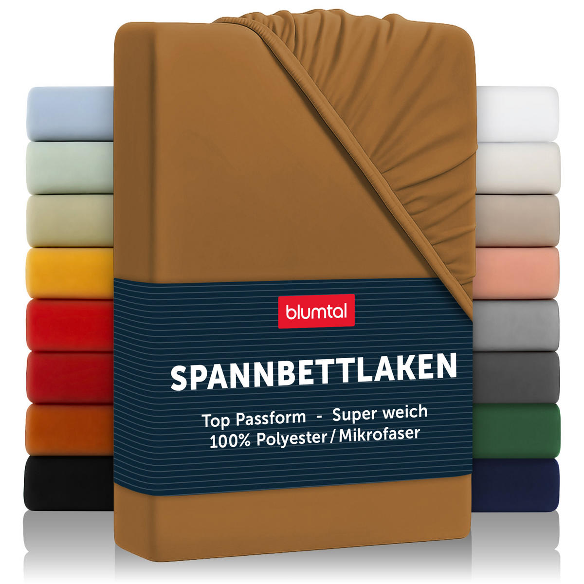 SPANNBETTLAKEN 105/190/30 cm Braun - Braun, Textil (105/190cm) - Blumtal