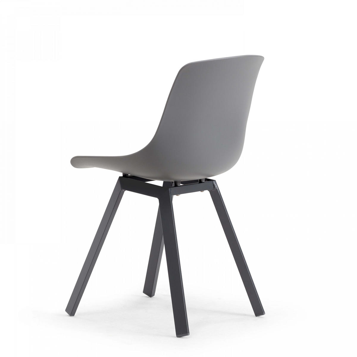 GARTENSTUHL 4-tlg., Grau - Grau, Metall (46/82/50cm) - Oviala