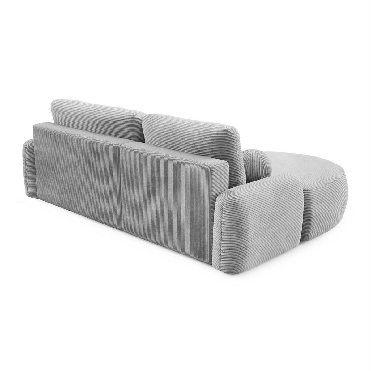 ECKSOFA CLEO II mit Schlaffunktion Version Linke Poso 110 - Hellgrau, Kunststoff (264/172cm) - Lookway