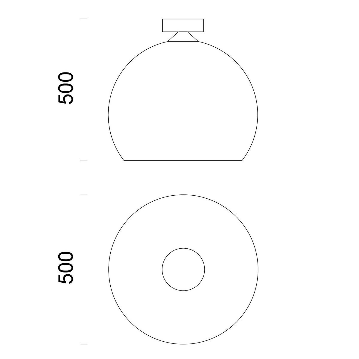 DECKENLEUCHTE Focus - Dunkelbraun, Metall (50/50/50cm) - Lumicom