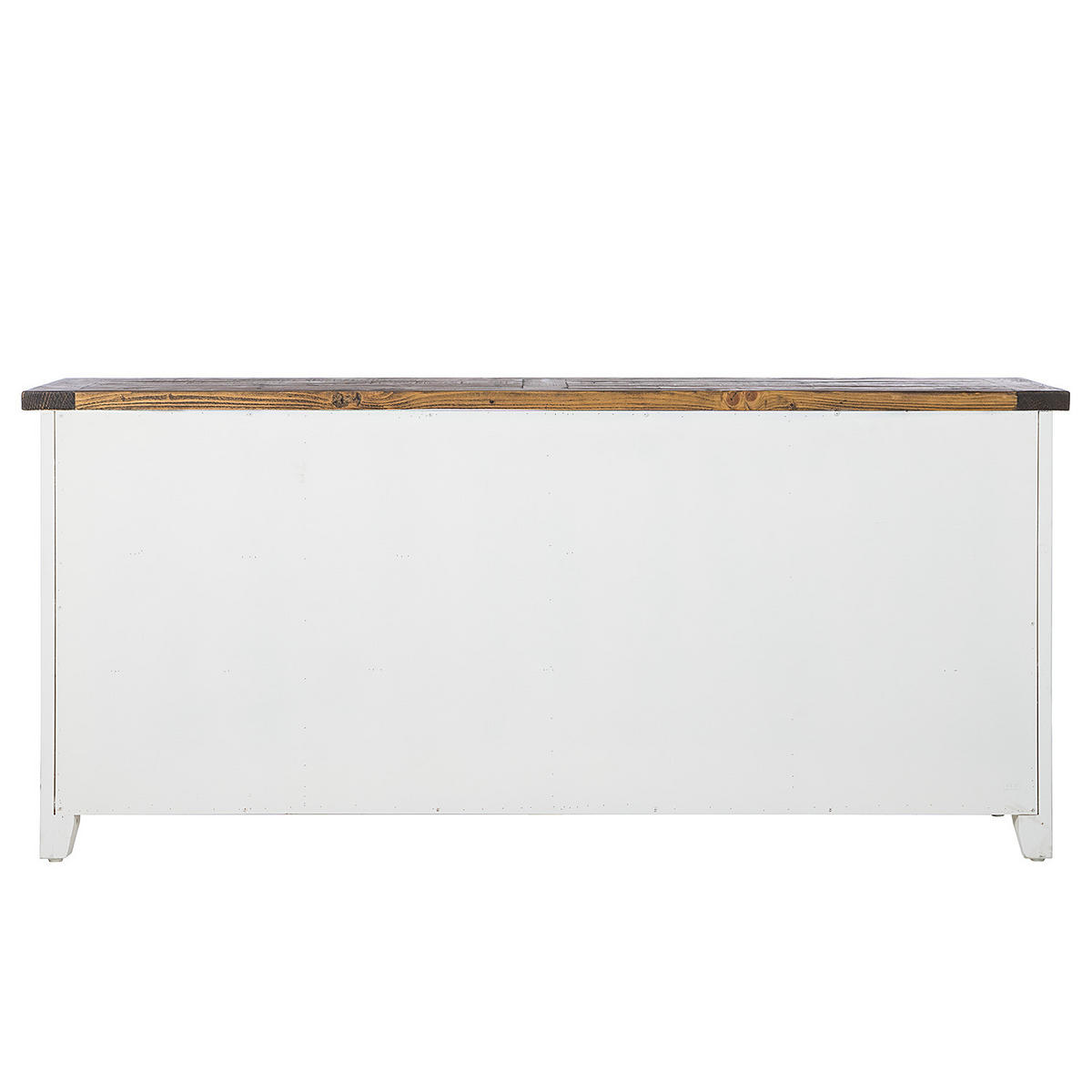 SIDEBOARD - Kiefer massiv - Weiß/Kieferfarben, Holz (180/80/45cm) - home24