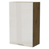 HÄNGESCHRANK Brerra W4/60/1 Eiche Artisan / RAL 9001 creme Hochglanz 60 / 32,5 / 96cm - Creme/Eiche Artisan, Holz/Holzwerkstoff (60/96/32.5cm) - Feldmann-Wohnen