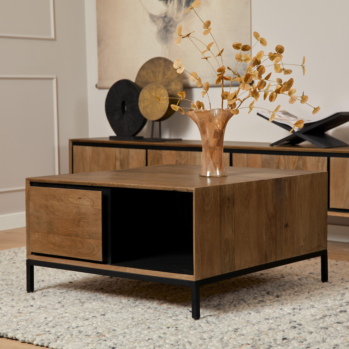 COUCHTISCH RichWood Braun 80/80/40 cm - Braun, Holz (80/80/40cm) - Starfurn