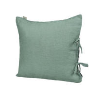 KISSENBEZUG reines Leinen natural-mint 40/40 cm - Mintgrün, Naturmaterialien (40/40cm) - beties Heimtextil