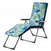GARTENLIEGE 189 x 58 cm Blätter - Blau/Grau, Metall (58/189cm) - KADAX