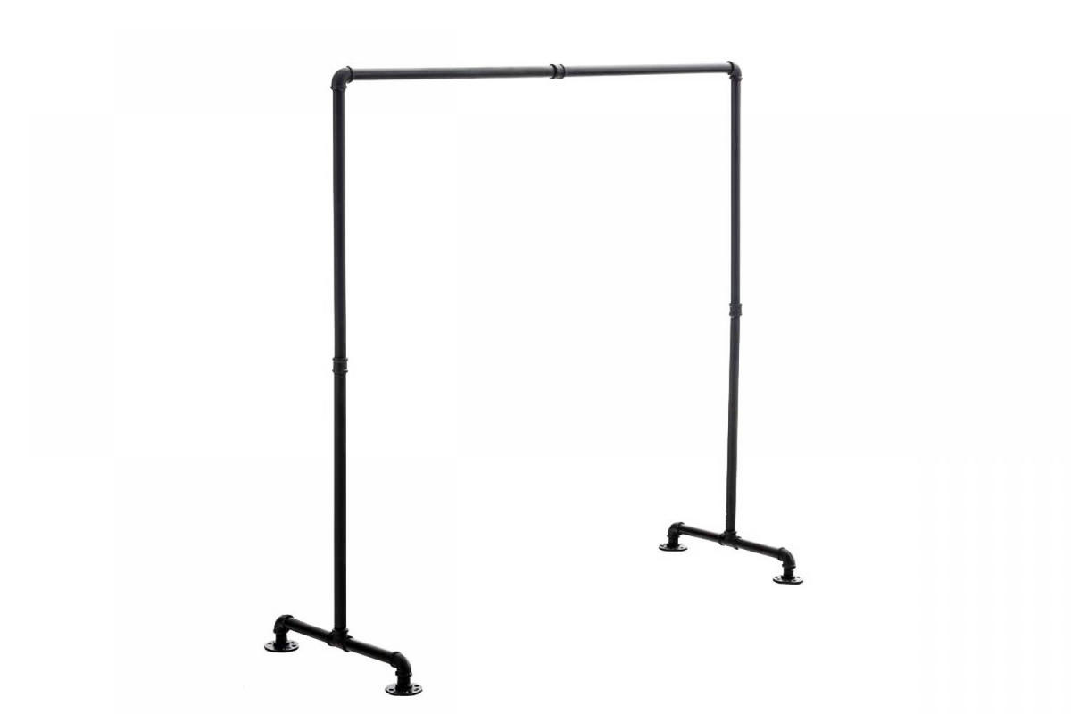 KLEIDERSTÄNDER 150 cm-schwarz-Metall - Schwarz, Metall (150/150/55cm) - CLP