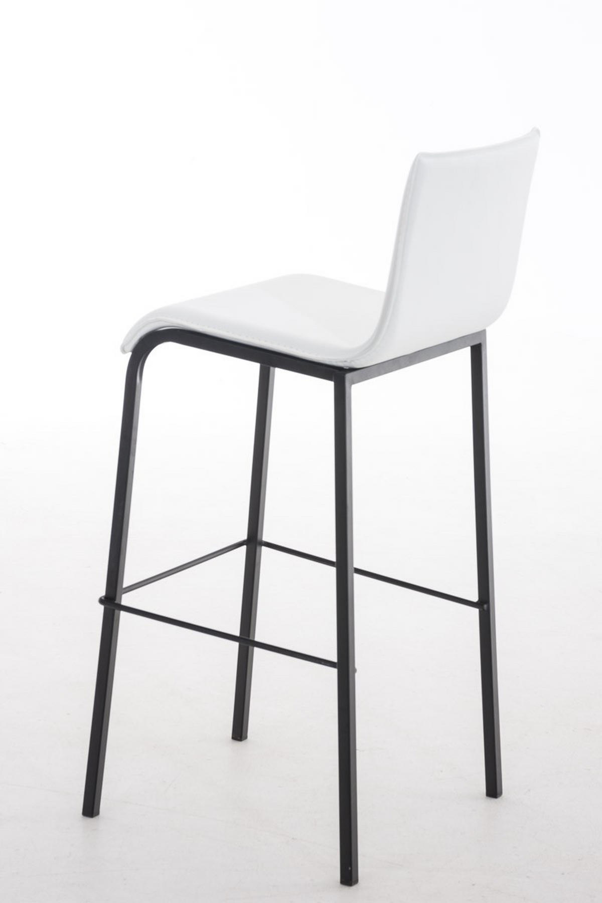 BARHOCKER Avola 103x43x51 cm Weiß - Weiß, Leder (43/103/51cm) - furnicato