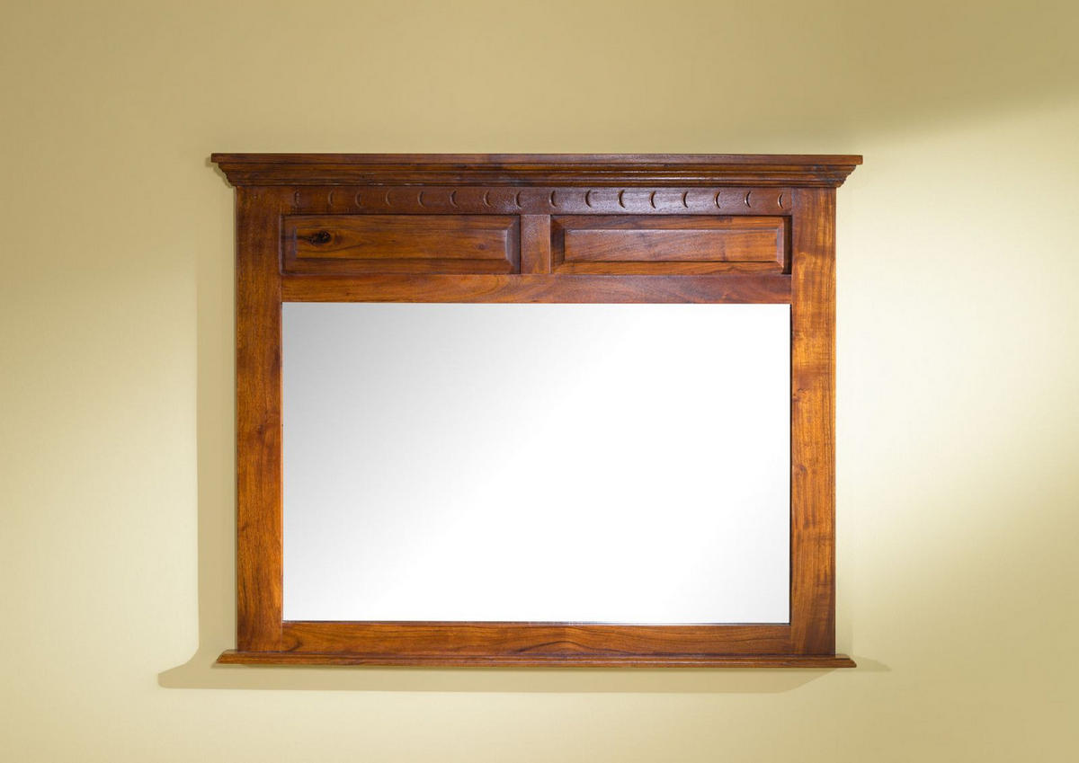 SPIEGEL Akazie 110x6x87 honig lackiert OXFORD #0328 - Braun, Holz (110/87/6cm) - Massivmoebel24