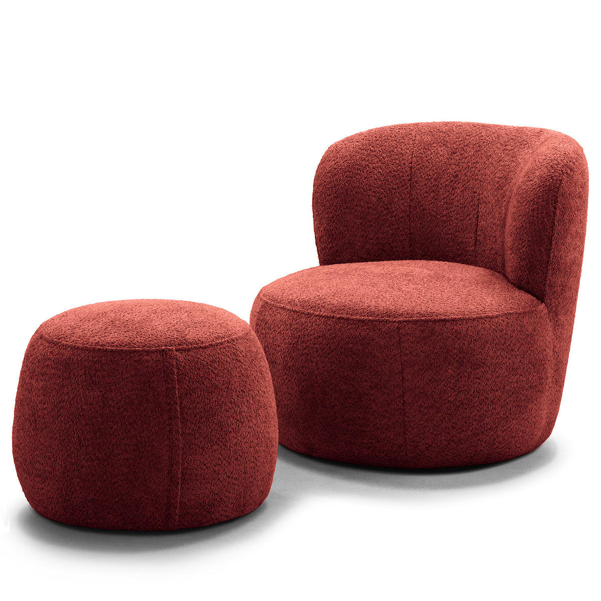 SESSEL - Weinrot/Schwarz, Kunststoff/Textil (78/75/84cm) - home24