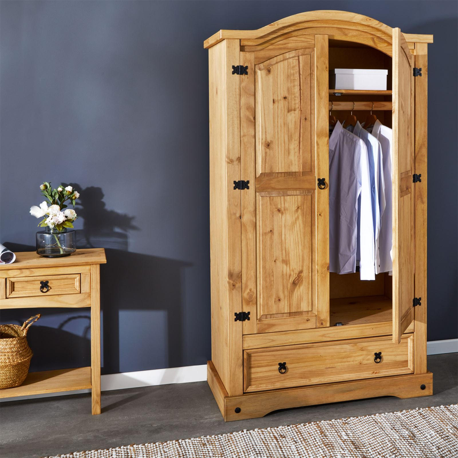 KLEIDERSCHRANK SALSA - Naturfarben, Holz (103/188/57cm) - CARO-Möbel