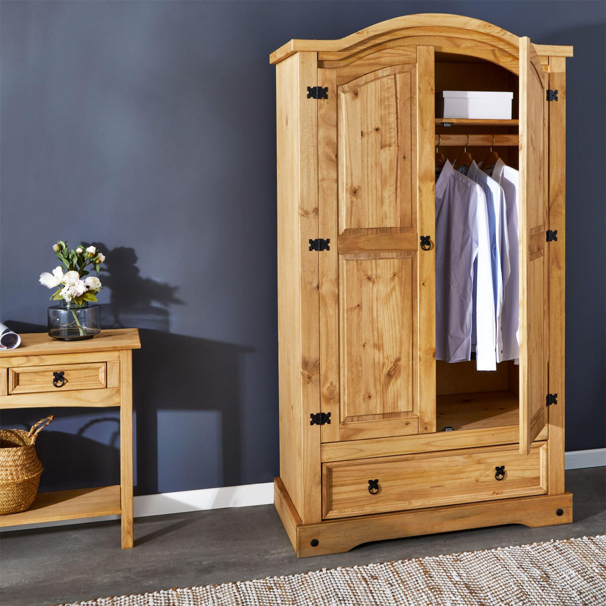 KLEIDERSCHRANK SALSA - Naturfarben, Holz (103/188/57cm) - CARO-Möbel