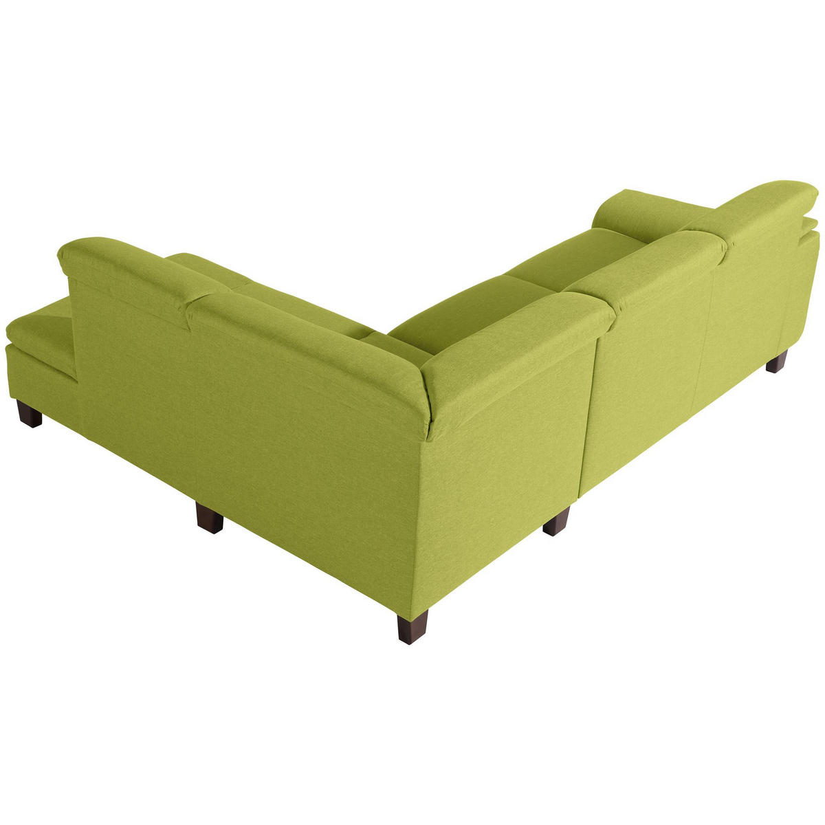 ECKSOFA mit Ottomane rechts Kaylil Flachgewebe apfel - Apfelbaumfarben, Kunststoff (187/247cm) - 58aufmkessel