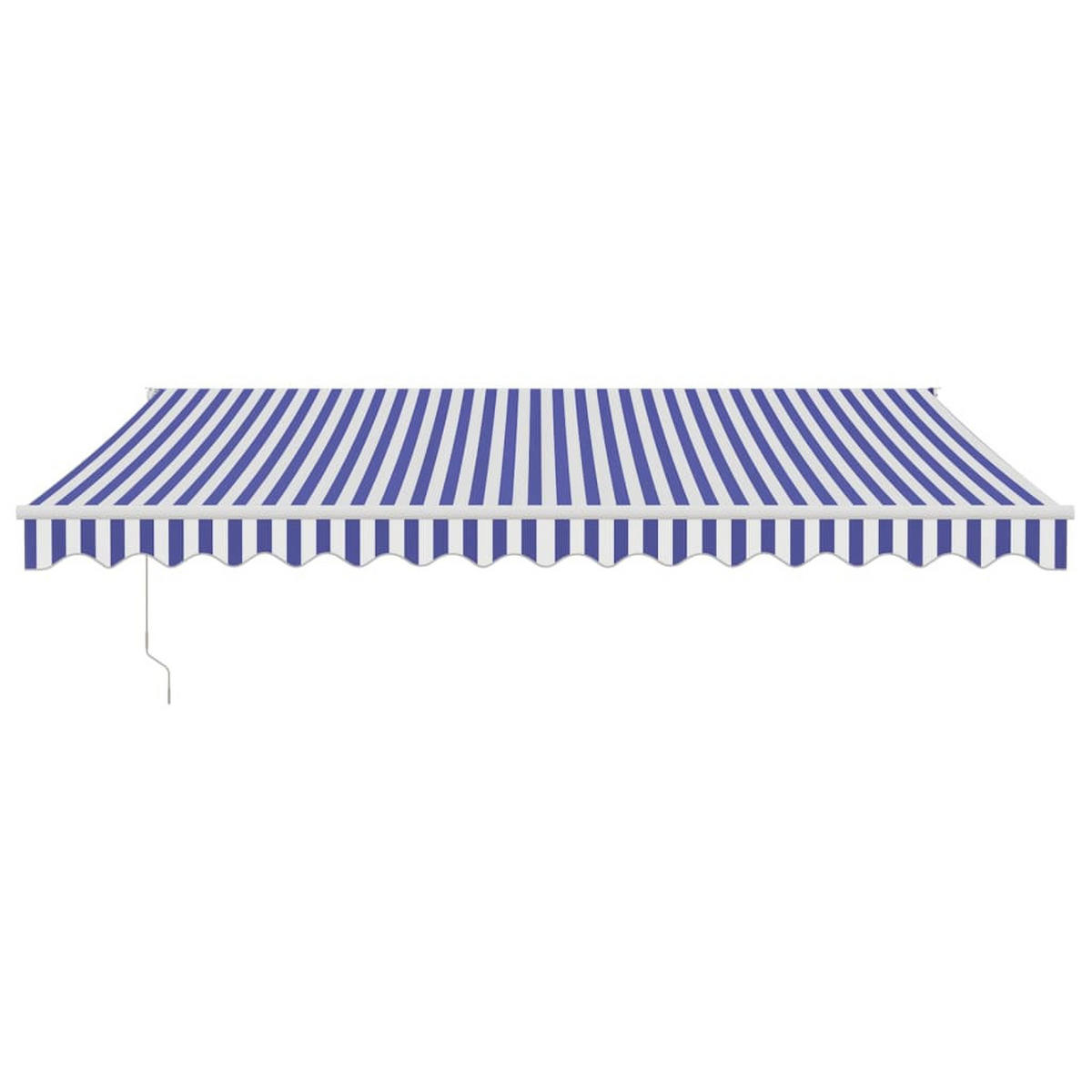 ELEKTRISCHE Markise mit Kurbel Blau und Weiß 4x3 - Blau/Weiß, Textil (400/300/400cm) - furnicato