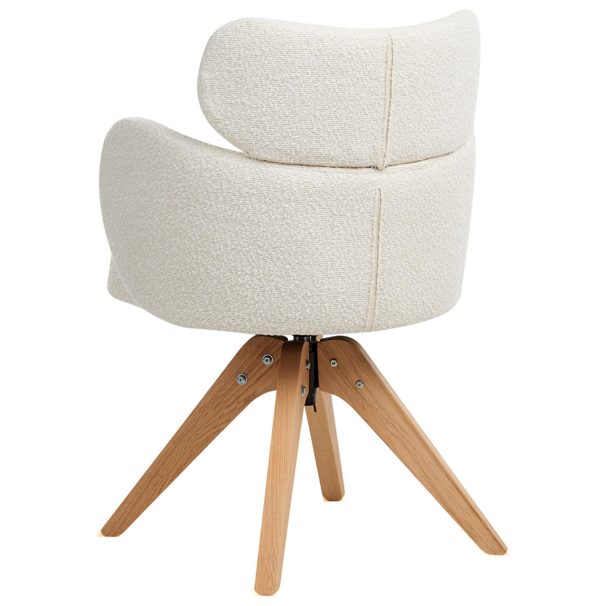 ESSZIMMERSTUHL Beige Marcy - Beige/Braun, Textil (60/85/66cm) - Beliani