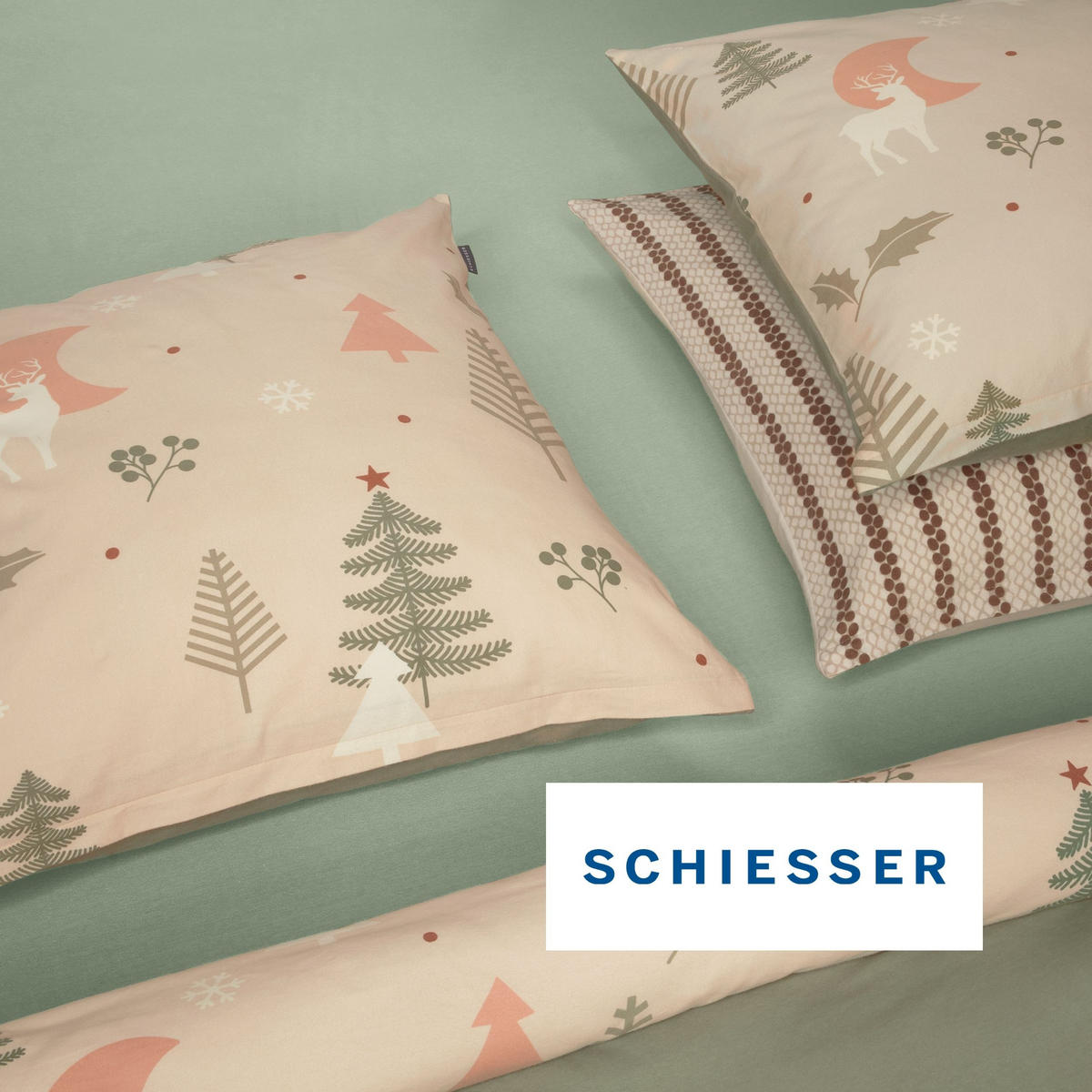 BETTWÄSCHESET Uma - Feinbiber - 2-teilig - 155x220 cm - Sand - Sandfarben, Textil (155/220cm) - SCHIESSER