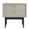 NACHTTISCH Olar Greige 55 cm - Kaschmir/Goldfarben, Holzwerkstoff/Metall (55/57/38cm) - Selsey